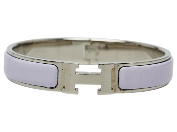 Bracciale Clic Hermès in viola e argento Porpora 