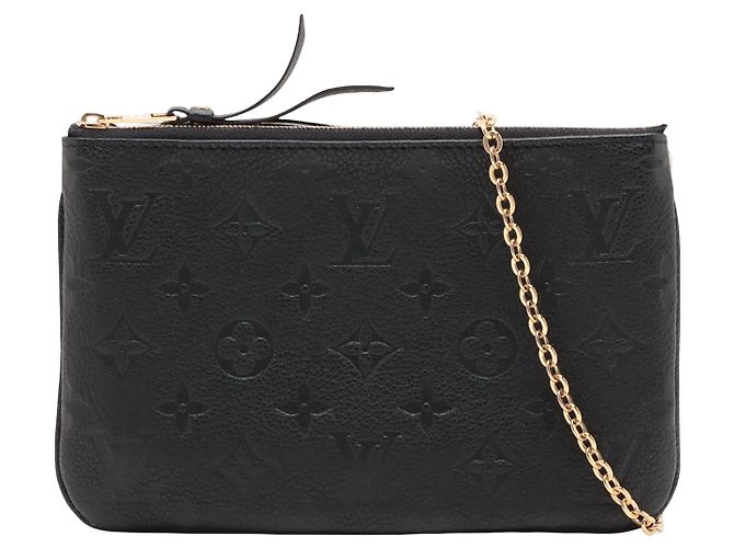 Pochette Double Zip Monogram Empreinte Noir Louis Vuitton