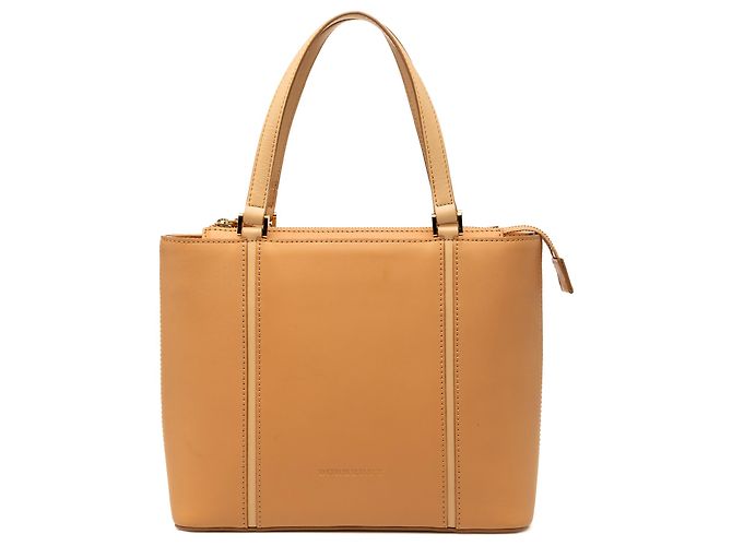 Tote de couro marrom Burberry Caramelo