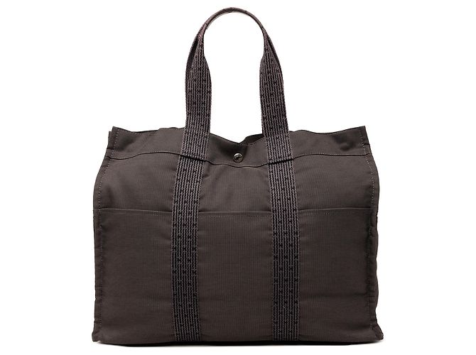 Hermès Brown Canvas Herline GM Dark brown