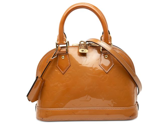Louis Vuitton Alma BB en Vernis Monogram marrón Castaño Camello