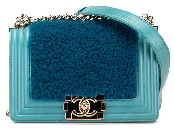 Le Boy Bolsa de ombro Chanel Coco Mark Boy 20 Mini com corrente Laranja