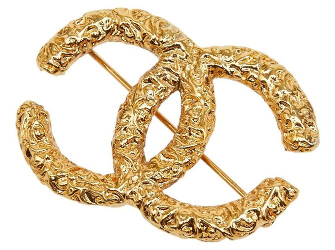 Spilla Logo Coco Mark Chanel D'oro