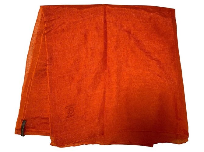 Hermès Hermes Cashmere-Seide-Stola Transparent Orange