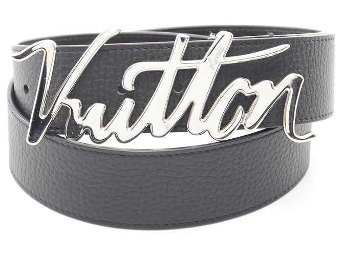 Louis Vuitton LV Autograph Leather Belt Black