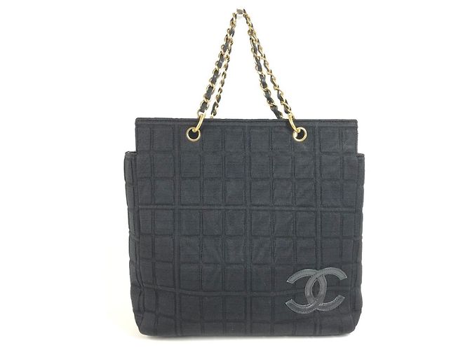 Sac cabas Chanel Chocolate Bar Noir