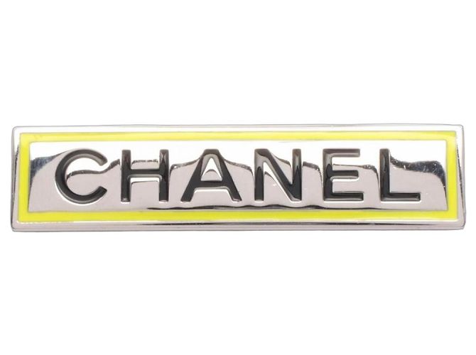 Spilla Chanel Argento e Giallo 