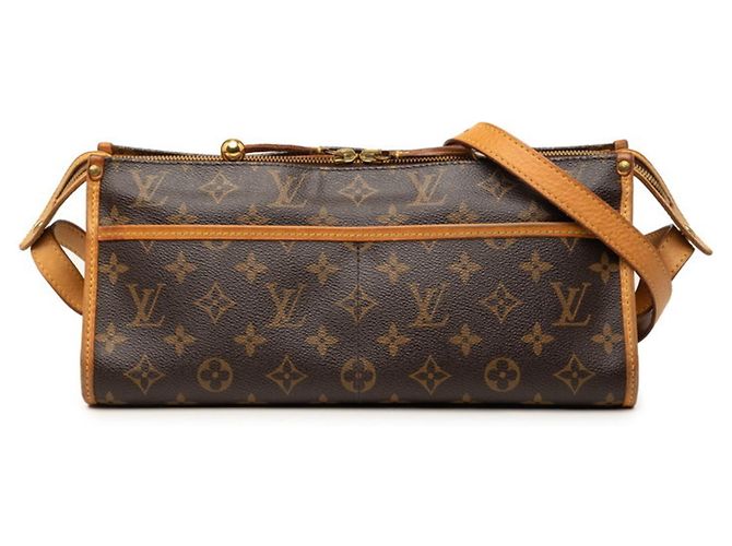 Borsa a tracolla lunga Louis Vuitton Monogram Popincourt Marrone Monogramma