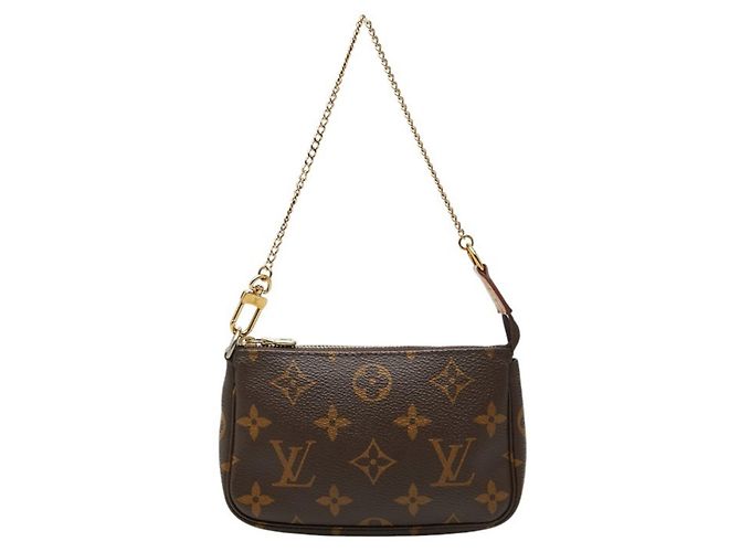Louis Vuitton Monogram Mini Pochette Accessoires Braun Monogramm