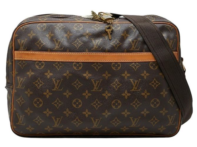 Borsa a tracolla Louis Vuitton Monogram Reporter GM Marrone Monogramma