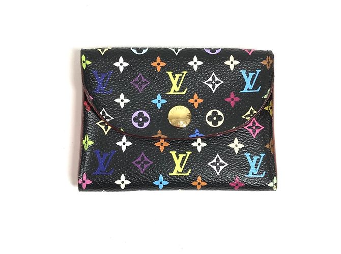 Porte-cartes Louis Vuitton Monogram Multicolore Noir