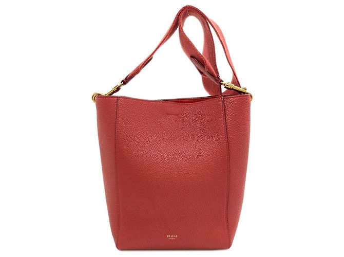 Céline Borsa a tracolla a secchiello Sangle Celine Rosso 
