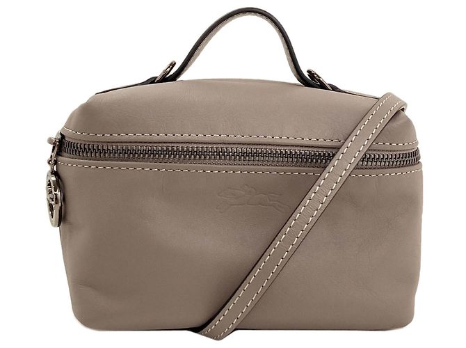 Borsa a mano in pelle Longchamp Le Pliage Extra da donna Marrone