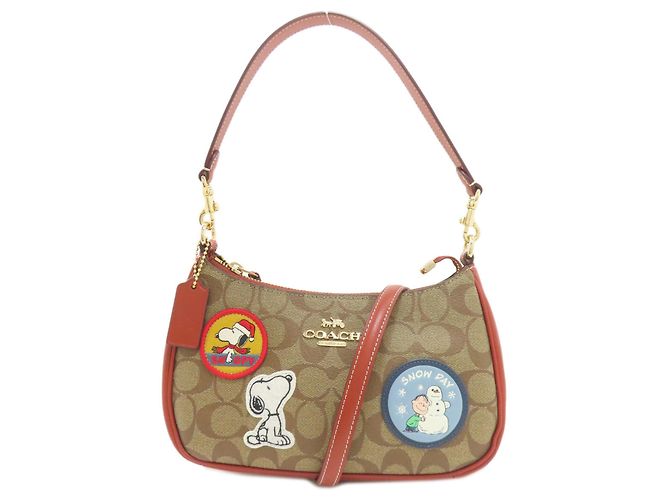 Borsa Tote Coach CE848 Terri Peanuts Collaboration Marrone