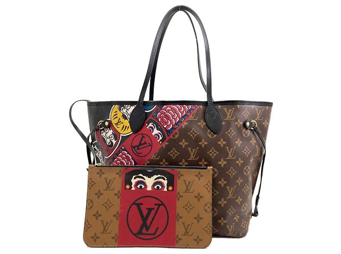 Sac cabas Louis Vuitton Neverfull MM Collaboration Kansai Yamamoto Monogramme