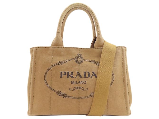 Bolsa 2-Way Prada Canapa Mini Marrom