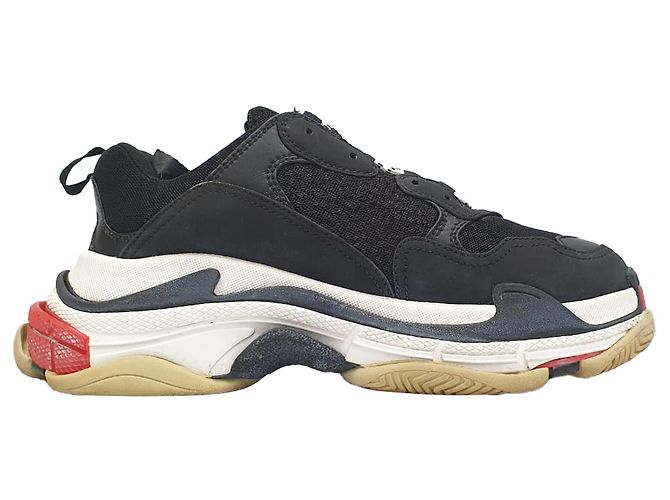 Baskets Triple S Balenciaga en polyester noir