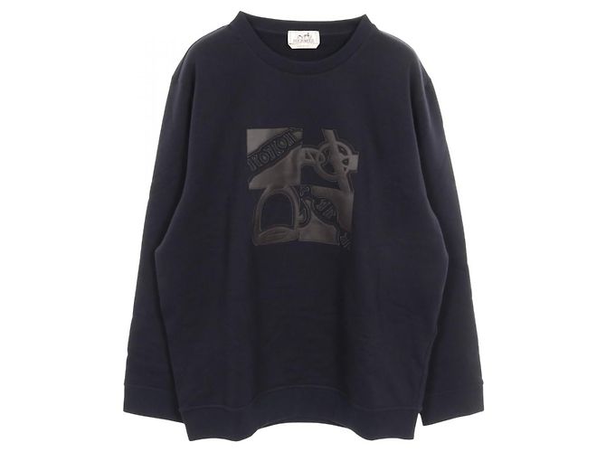 Hermès Felpa in cotone Hermes Metallerie au Carre Blu