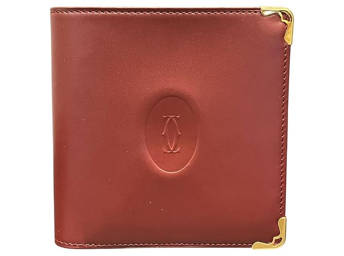 Cartier Must Line Bifold-Geldbörse Rot