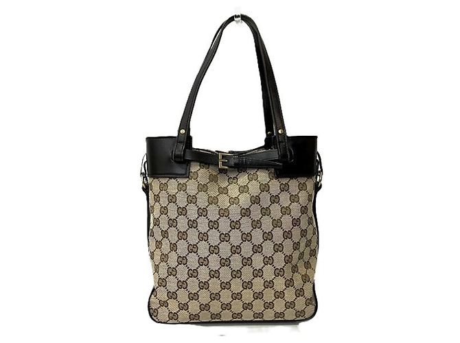 Borsa Tote GG Canvas Gucci Marrone Beige