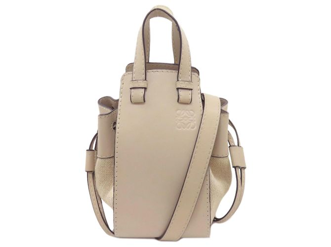 Borsa Loewe Hammock Mini 2-Way in pelle grigia Grigio