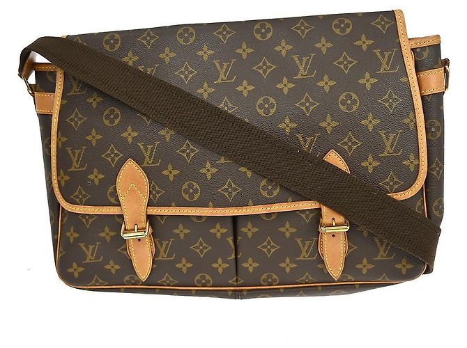 Louis Vuitton Sac Gibeciere Messenger Bag Monogram Canvas GM Marron