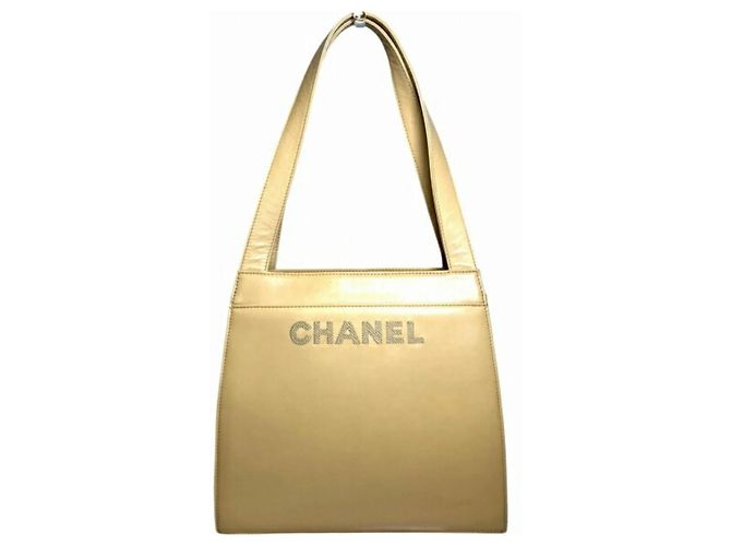 Bolsa Tote de Ombro em Couro Creme Chanel Cru