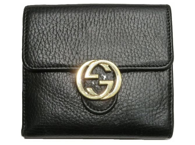 Gucci Interlocking G Tri-fold Wallet Black