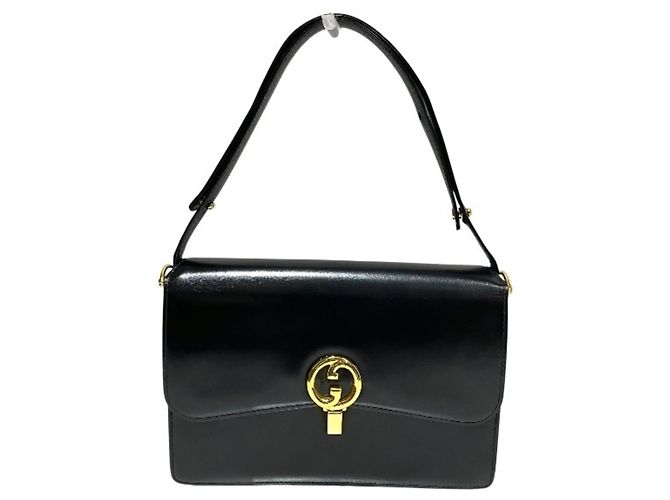 Borsa a mano e borsa a tracolla Gucci Old Interlocking G Flap Nero