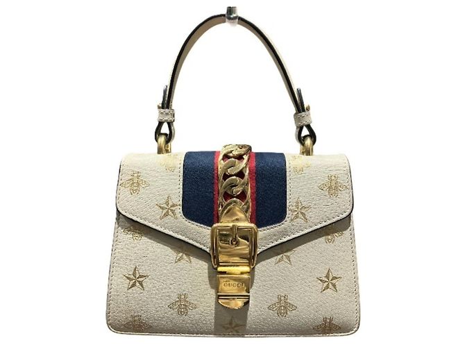 Bolsa Gucci Sylvie Bee Star 470270 Cru