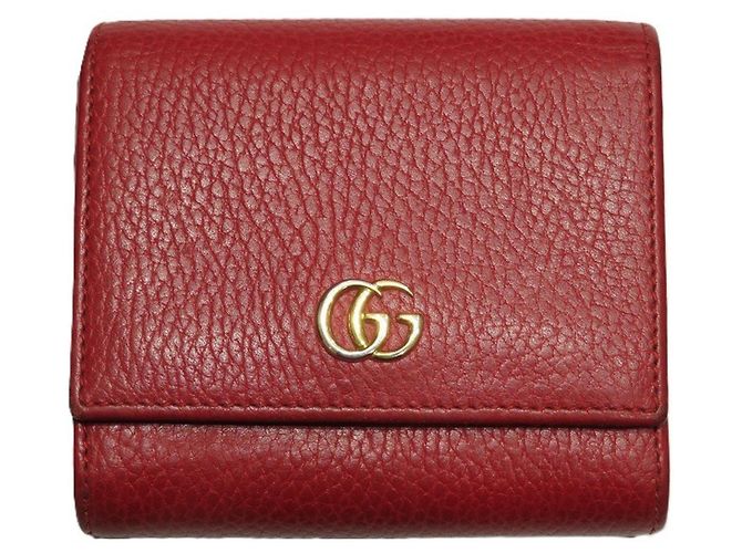 Gucci Double G Compact Wallet Red