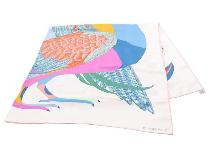 Hermès Hermes Carre Geant 140 Toucans de Paradis Schal Weiß Mehrfarben