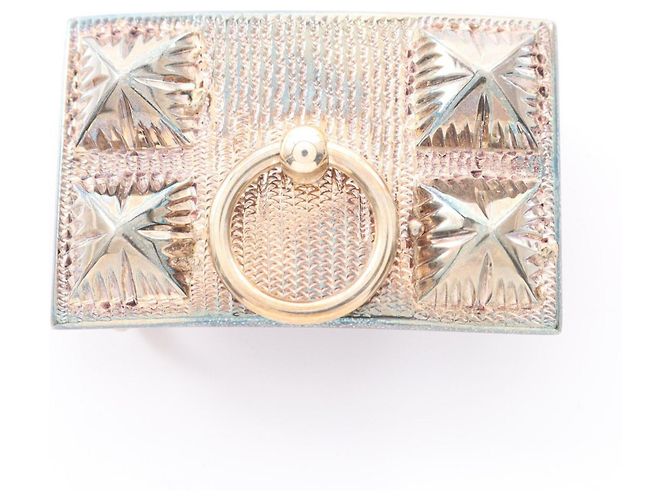Hermès Hermes Collier de Chien Hebilla de cinturón de plata