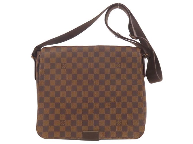 Borsa a Spalla Louis Vuitton District MM Marrone Damier ebene