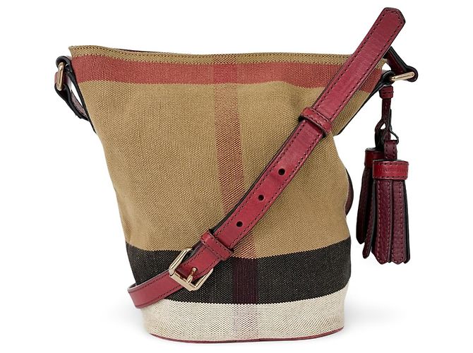 Burberry Ashby House Check Canvas Medium Beige