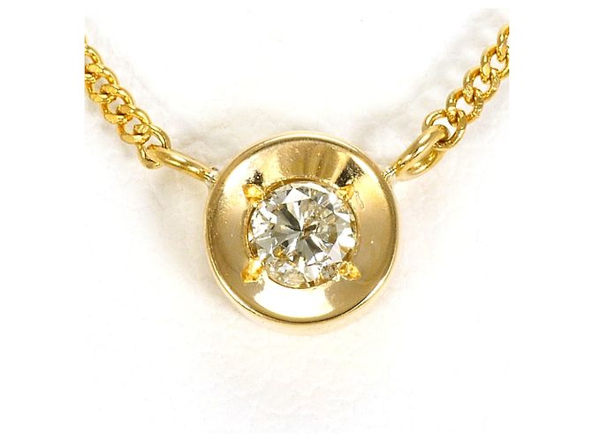 Autre Marque 18K Gelbgoldhalskette mit Diamant Golden
