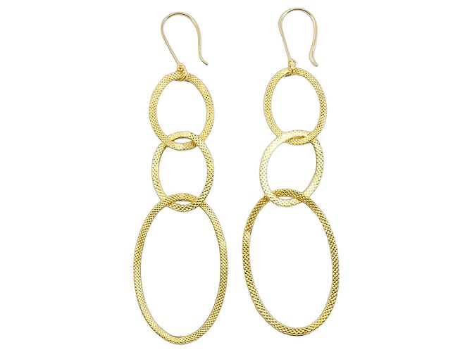 Autre Marque Orecchini pendenti in oro giallo 18K D'oro