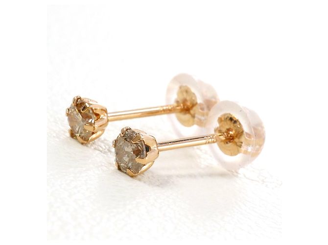 Autre Marque Orecchini a lobo in oro rosa 18K e diamanti D'oro