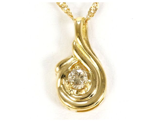 Autre Marque Collar de oro amarillo de 18K con diamante Dorado