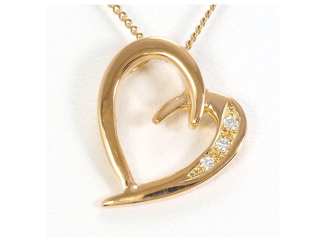 Autre Marque 18K Roségold-Halskette mit Diamant Golden