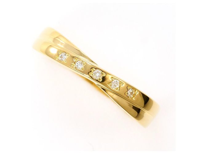 Autre Marque 18K Gelbgold-Ring mit Diamant Golden