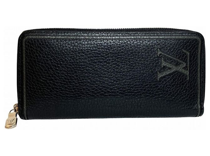 Monedero de cuero negro Louis Vuitton