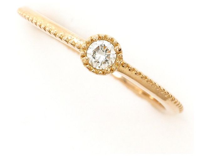 Autre Marque 18K Roségold-Ring mit Diamant Golden