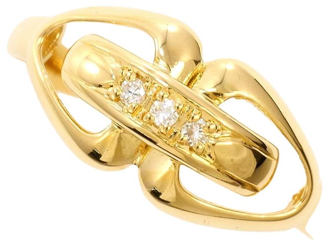 Autre Marque 18K Gelbgold-Ring mit Diamant Golden