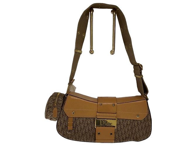 Christian Dior Bolsa Saddle Trotter com Pouch Marrom