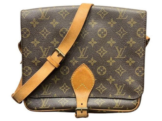 Sac à main Louis Vuitton Monogram Cartouchiere Marron