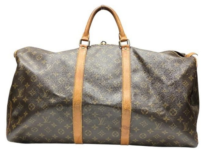Louis Vuitton Monogram Keepall 55 Handtasche Braun