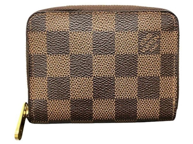 Monedero Zippy Damier Louis Vuitton Castaño