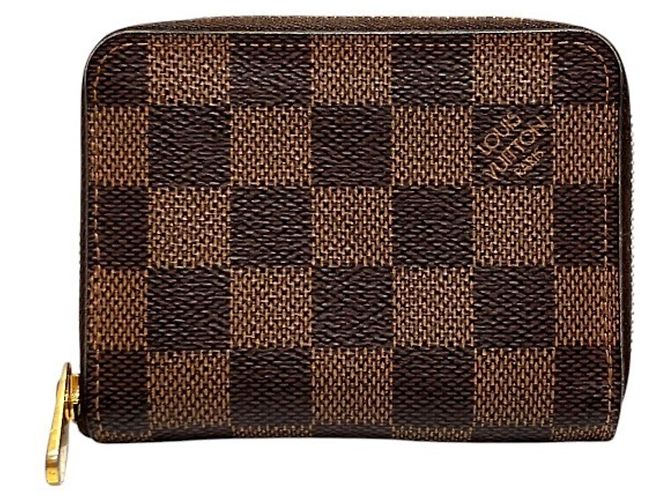 Monedero Zippy Damier Louis Vuitton Castaño