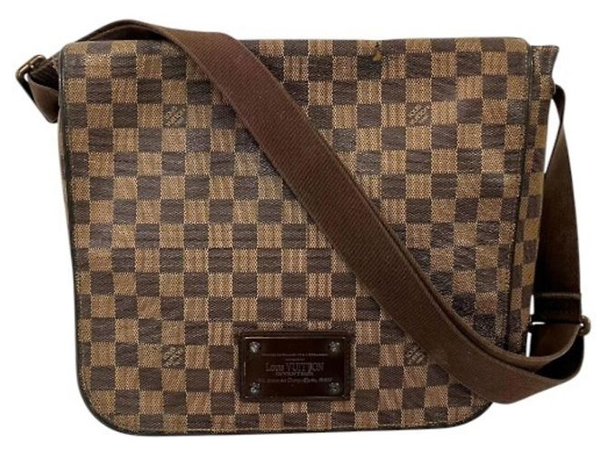 Borsa Louis Vuitton Damier Brooklyn MM N51211 Marrone